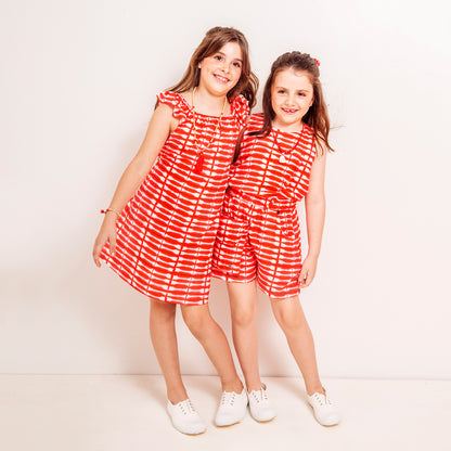 Vestido Daniela batik rojo