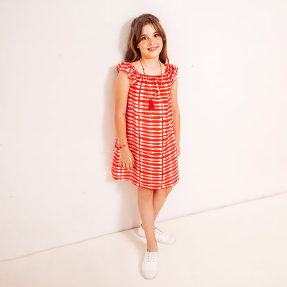 Vestido Daniela batik rojo