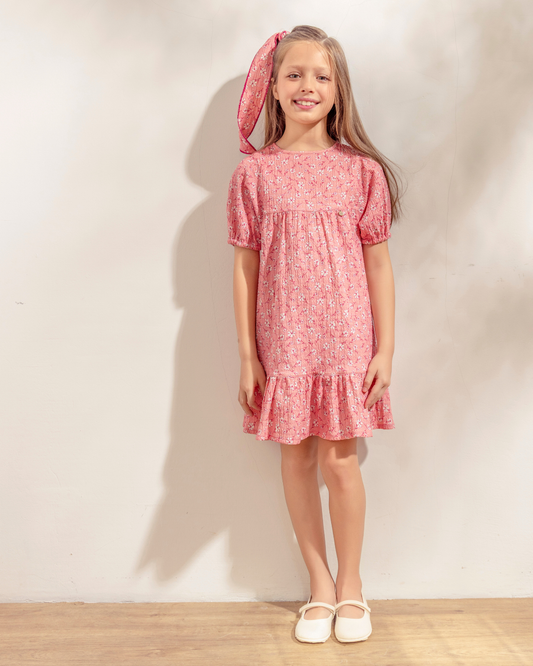 Vestido Marta Flores Rosa