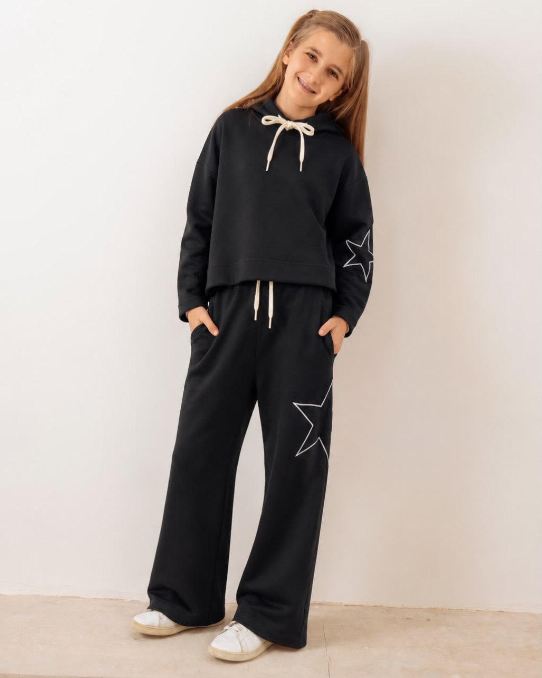 Pantalon Buzo Estrella Negro