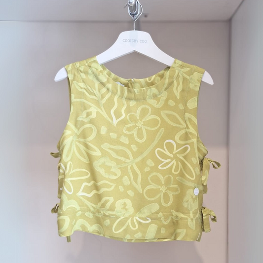 Blusa Bruna Blumen Mostaza