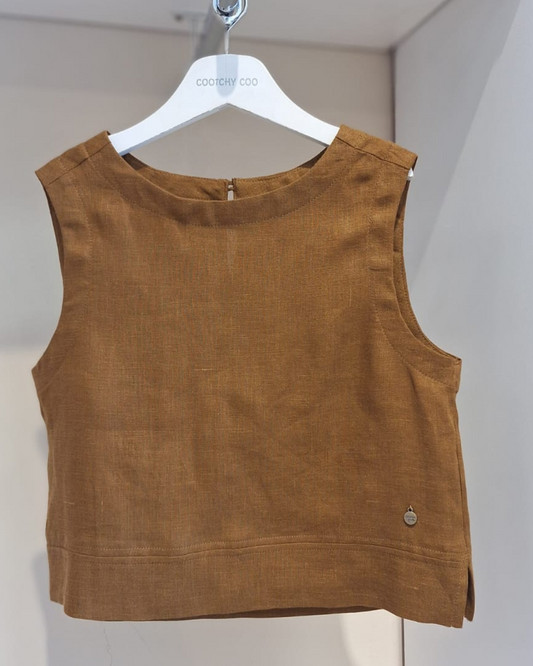 Blusa Bruna Lino Cafe