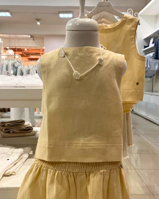 Blusa Bruna Lino Vainilla
