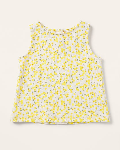 Blusa Pao Flores Vainilla