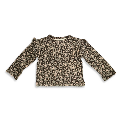 Buzo Paloma Animal Print Marrón Y Rosa