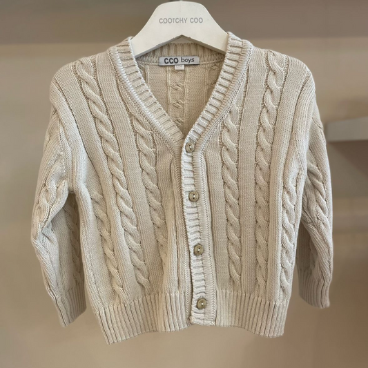 Cardigan Maximo Trenza Beige