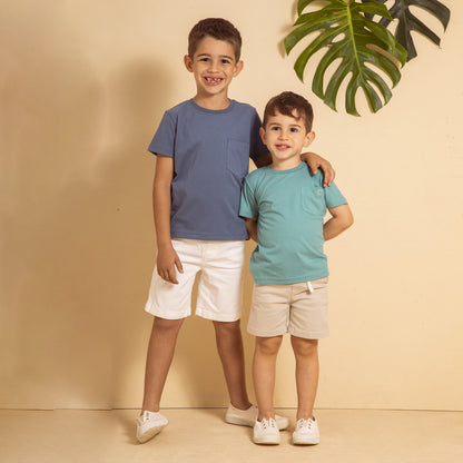 Remera Varon con bolsillo azul