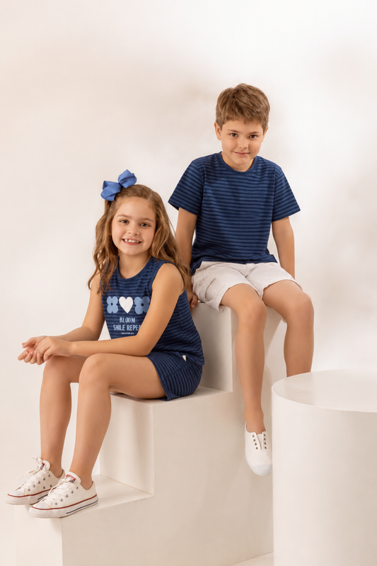 Remera Varon Rayas Azul
