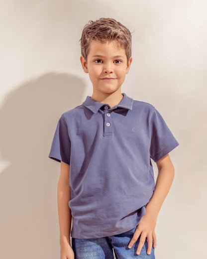 Remera Polo Azul