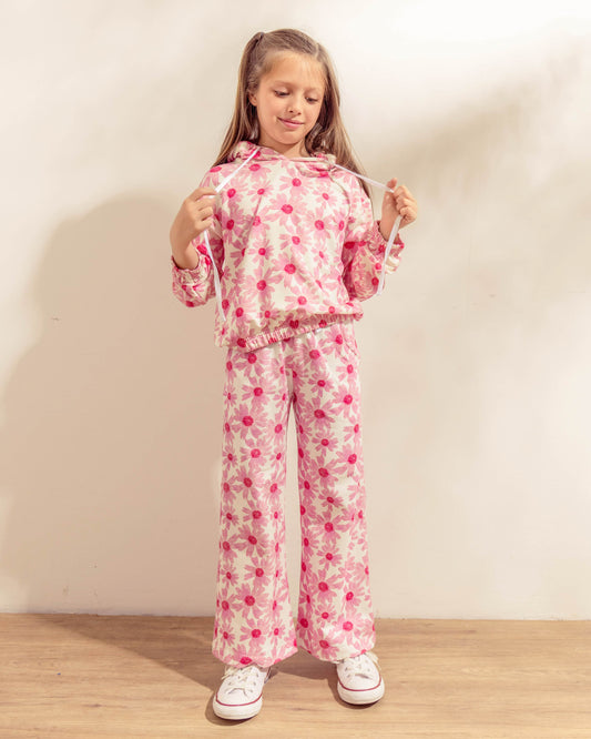 Pantalon Nara Flores Rosa