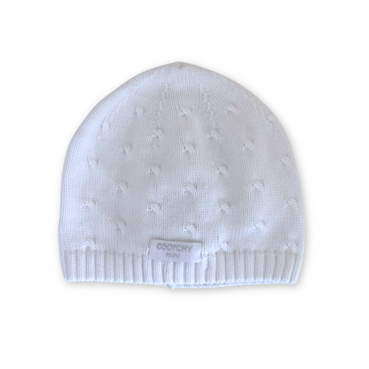 Gorro Gotas Trenza Blanco