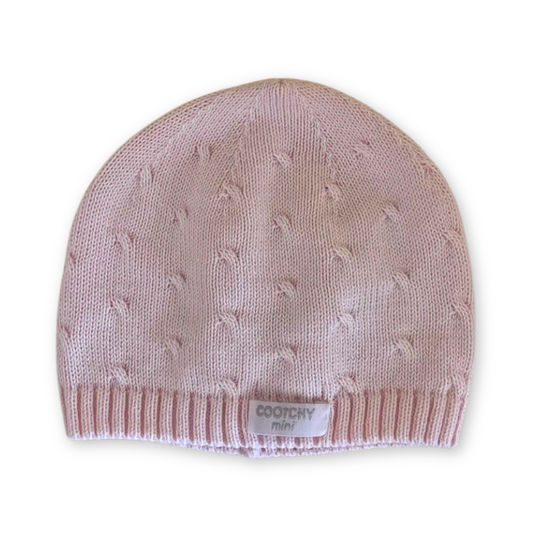 Gorro Gotas Trenza Rosa