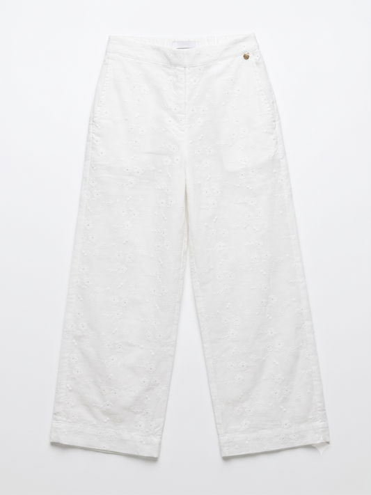 Pantalon Jurucha Broderie Natural