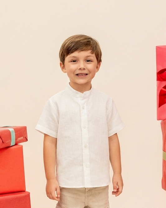 Camisa Pepe Manga Corta Lino Natural