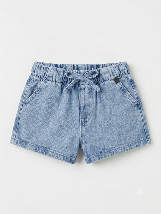 Short Nina Denim Celeste