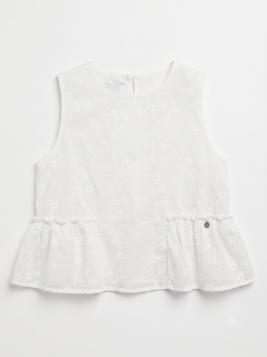 Blusa Ruti Broderie Natural