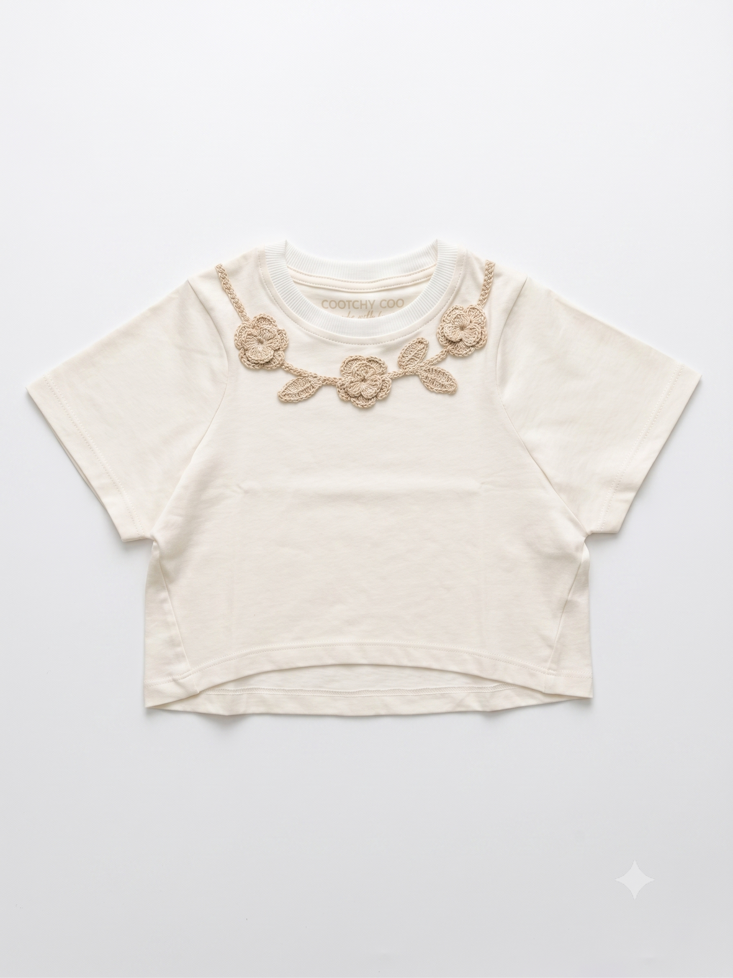 Remera Monica Crochet Beige
