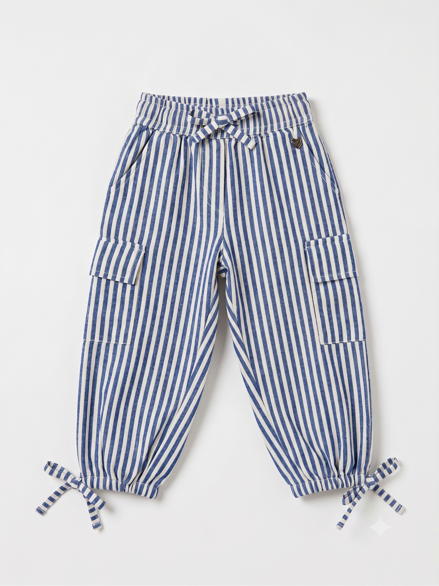 Babucha Ana Denim Rayas Azul