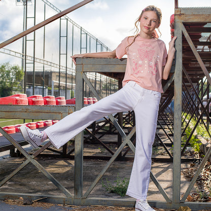 Jeans campana blanco