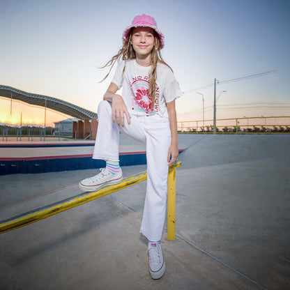 Jeans campana blanco