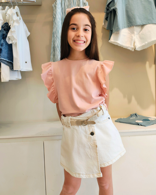 Short Pollera Lujan Natural
