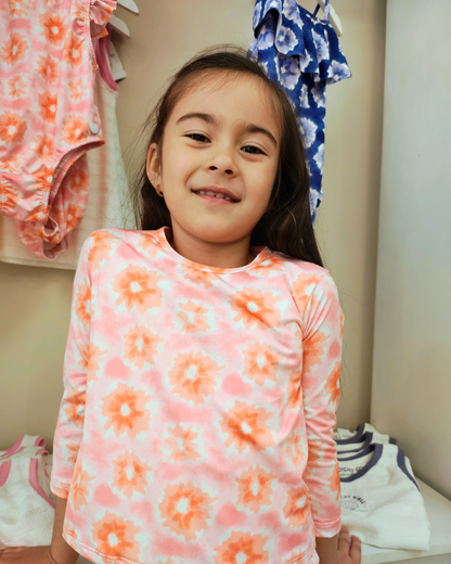 Remera De Playa Hortensia Rosa