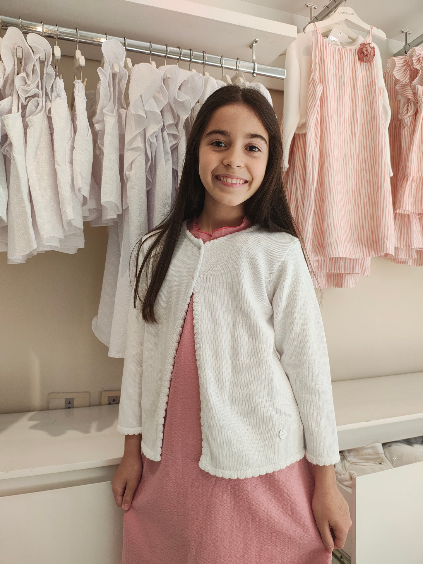 Cardigan Jersey Blanco