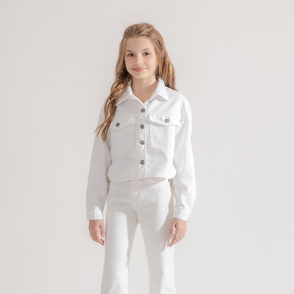 Campera jeans vale blanca