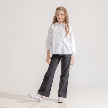 Camisa voladito blanca
