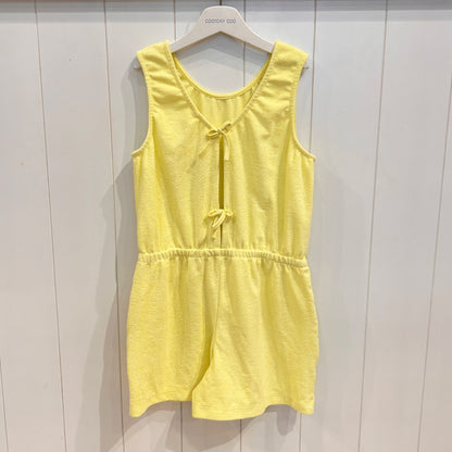 Mameluco towel moños amarillo