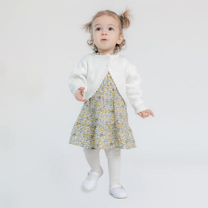 Vestido Alforzas Flores
