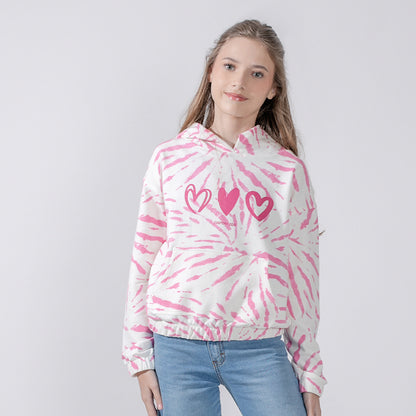 Buzo con capucha batik rosa