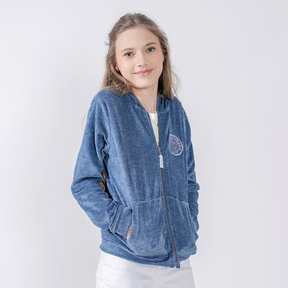 Campera plush azul
