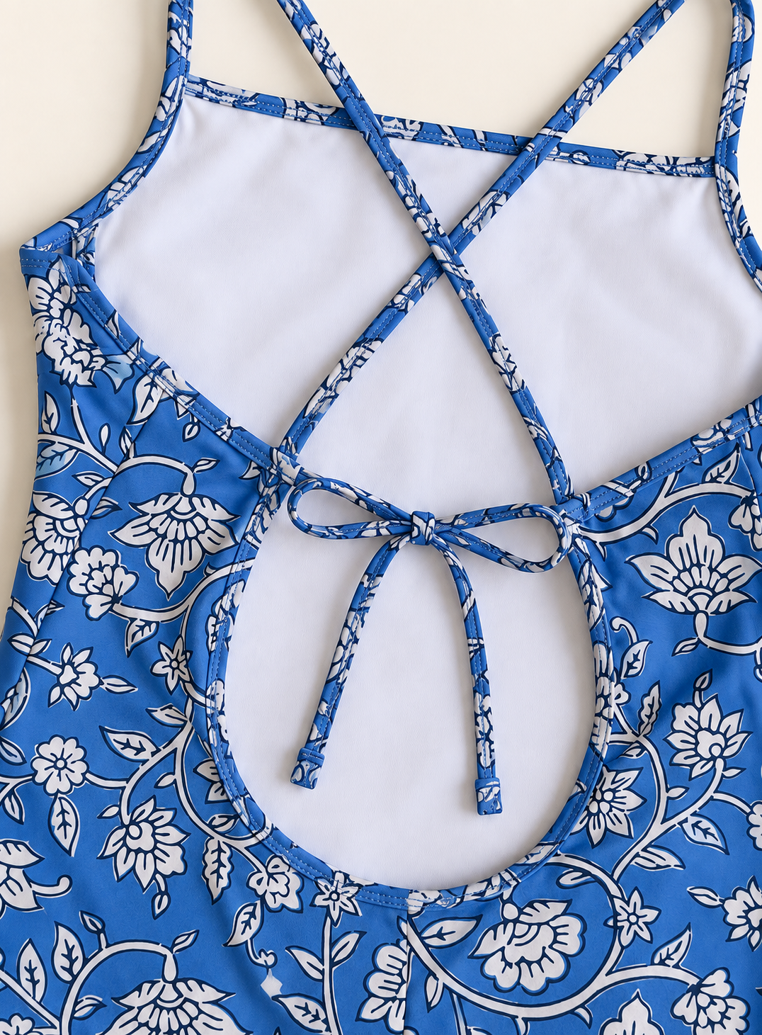 Malla Lujan Floral Celeste