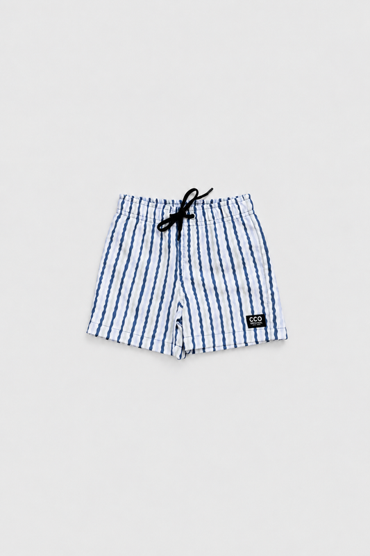 Short De Baño Ondas Azul