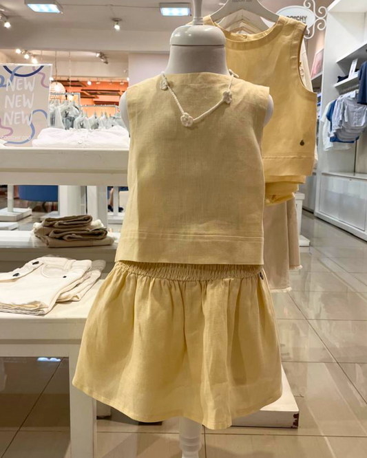 Pollera Bruna Lino Vainilla