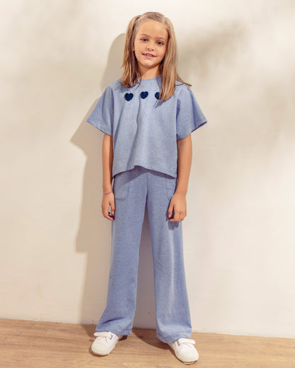 Pantalon Corazon Azul