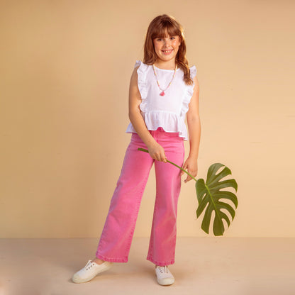 Blusa hilando rayas blanca