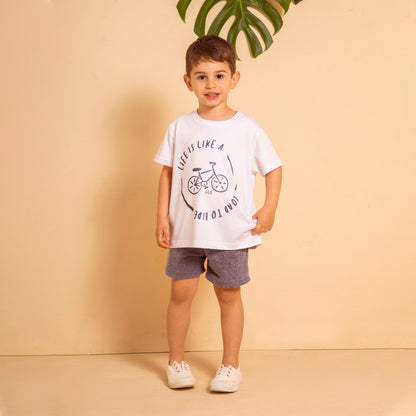 Short Rustico Varon Vintage Azul