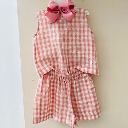 Blusa Lazo Vichy Rosa