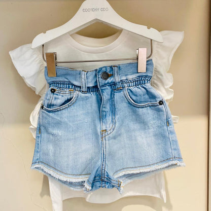 Short Engomado denim  Azul
