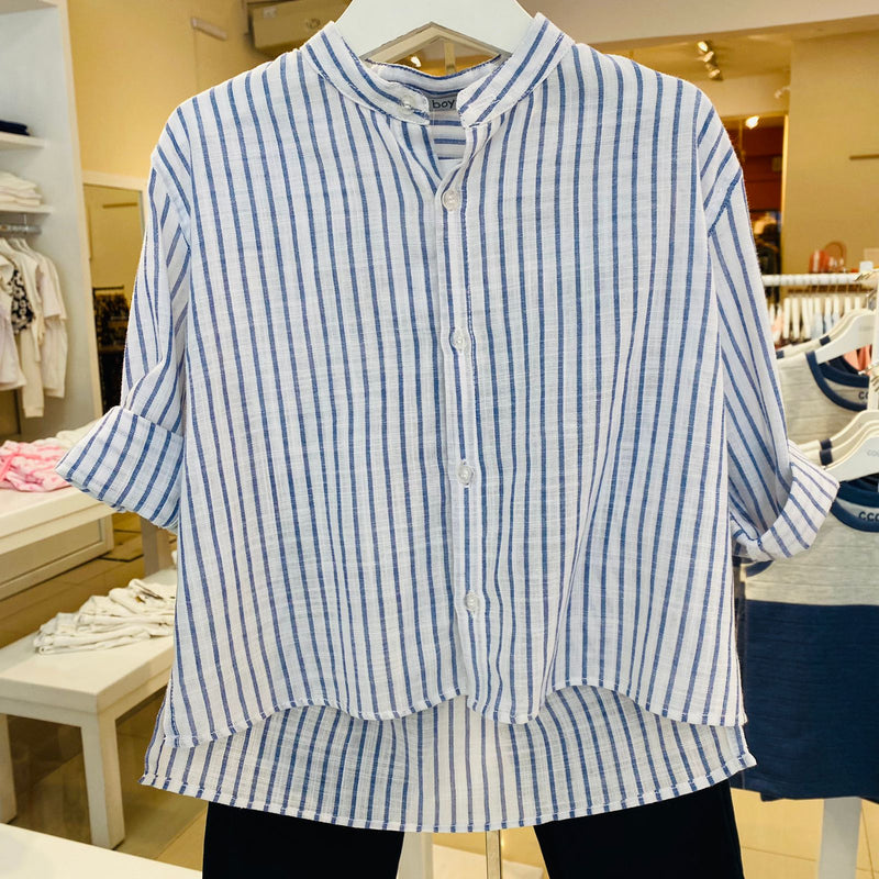 Camisa Pepe Rayas Azul Blanco