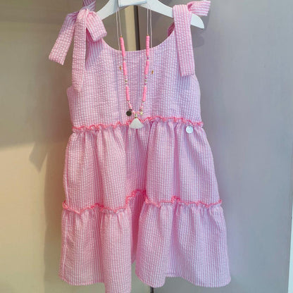 Vestido patricia rayas rosa