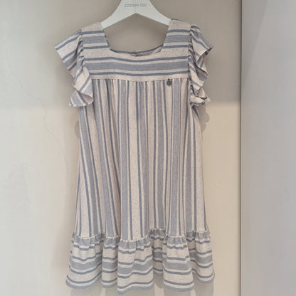 Vestido Canesu rayas gris natural