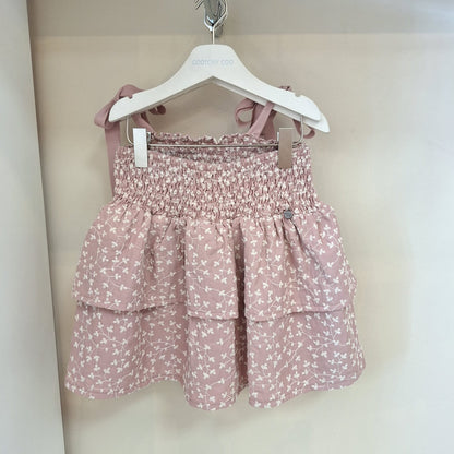 Short pollera broderie rosa