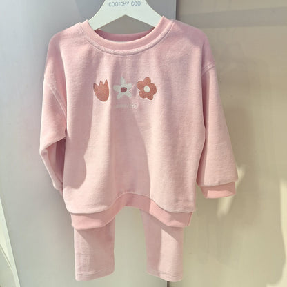 Conjunto de Buzos Flores Rosa