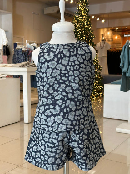 Short Pao Print Azul