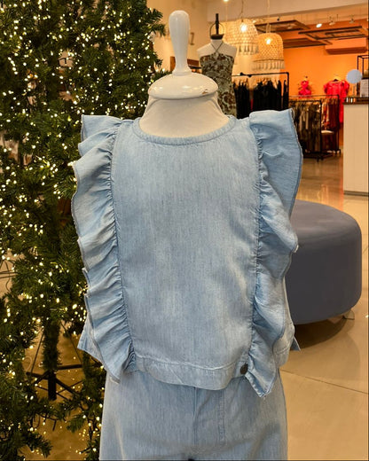 Blusa Bea Denim Celeste