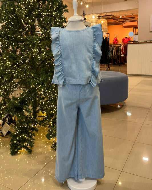 Pantalon Pau Denim Celeste