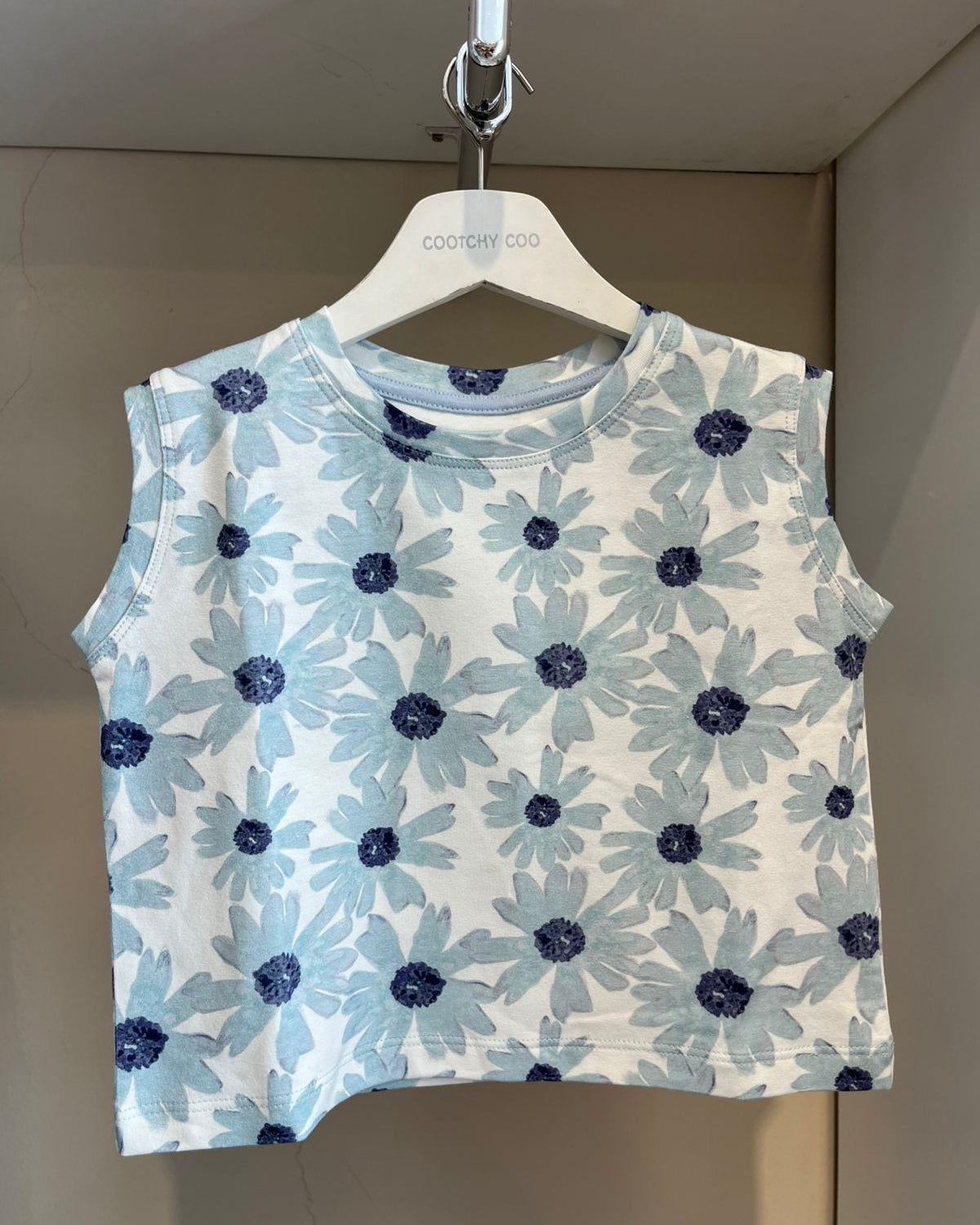 Remera Margarita Flores Azul